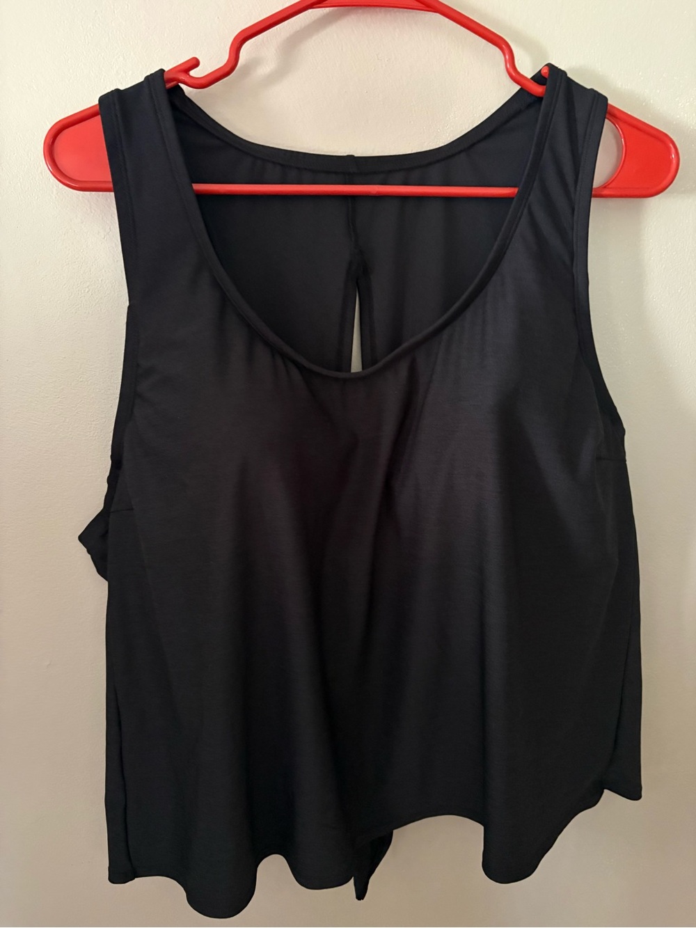 Shade & Shore Black Tie-Back Tankini Sz 0X NEW